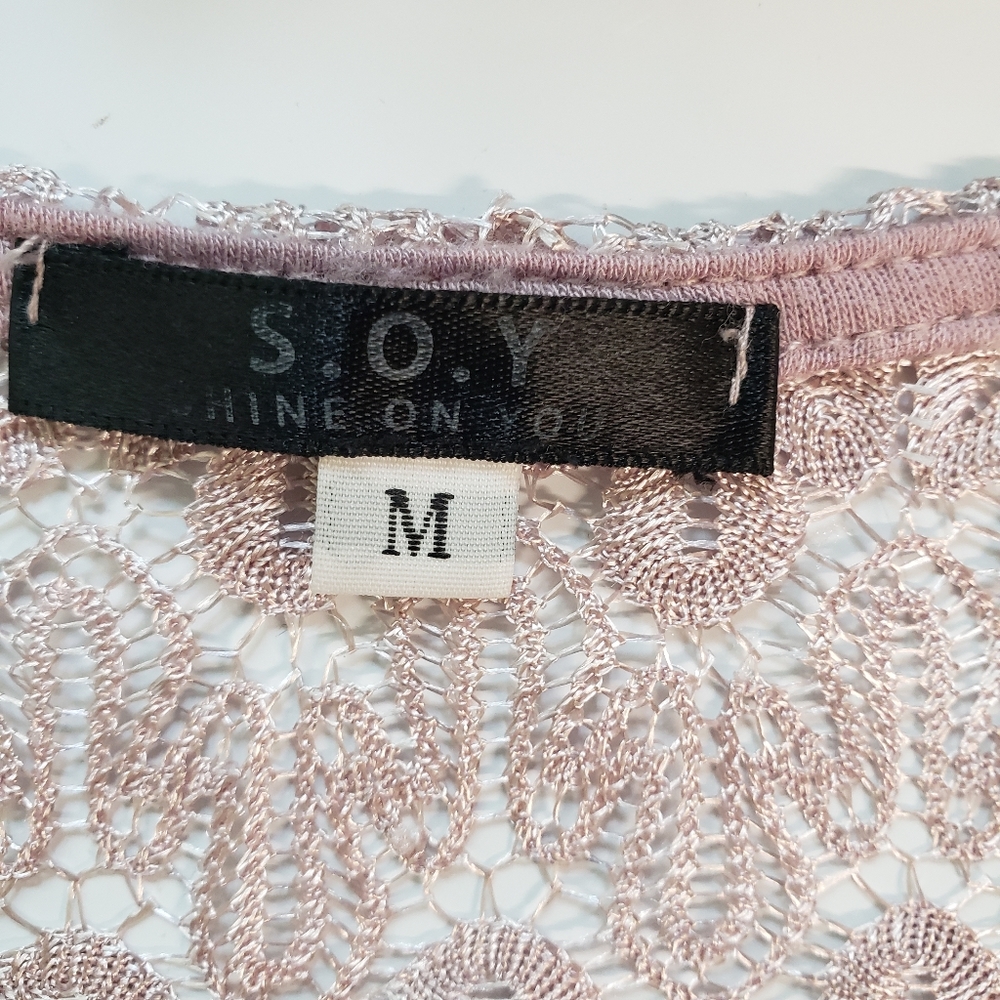 Shine On You Lace Top Blush Color Overlay - Picture 4 of 4
